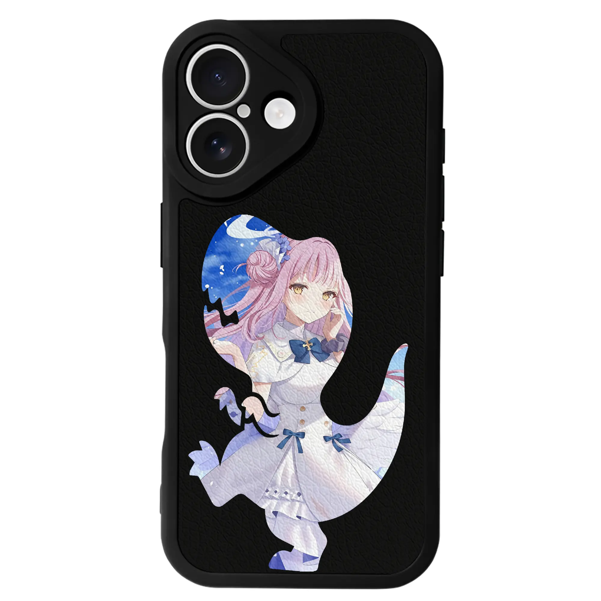 ブルーアーカイブ グッズ 聖園ミカ - IPhone 16シリーズ対応 ・ シリコンスマホケース ・ レザー調 ・ 高精度フィット ・ 耐衝撃 ・ ワイヤレス充電対応 ・ 精密カット